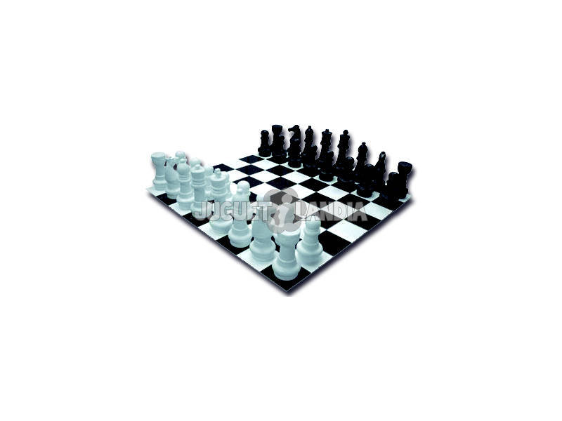 Juego Gigante Ajedrez Con Tablero 122x122cm y Piezas 20-31cm