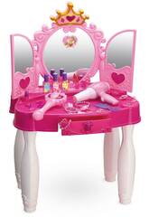 Beauty Dresser Prinzessin Herzen mit Zubehör und MP3-Anschluss 71x49x29cm
