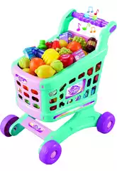 Caddie Supermarché Vert Musique et Sons 19 Pièces 50 x 36 x 28 cm