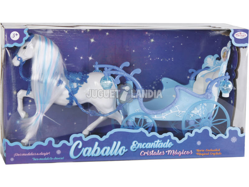 Cavallo Magico con Carrozza Blu 51 cm 