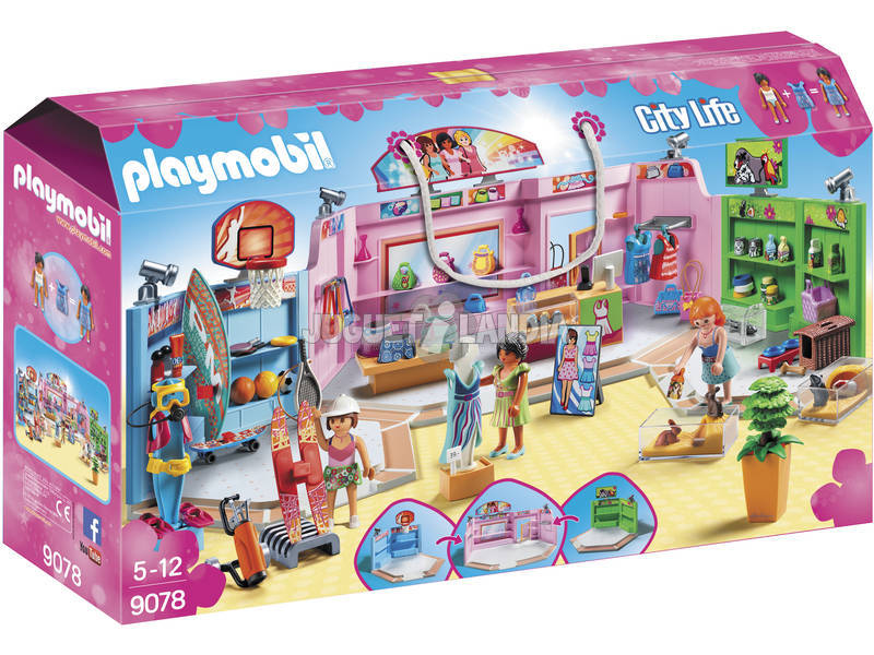 Playmobil Einkaufsbummel Mit 3 Shops 9078