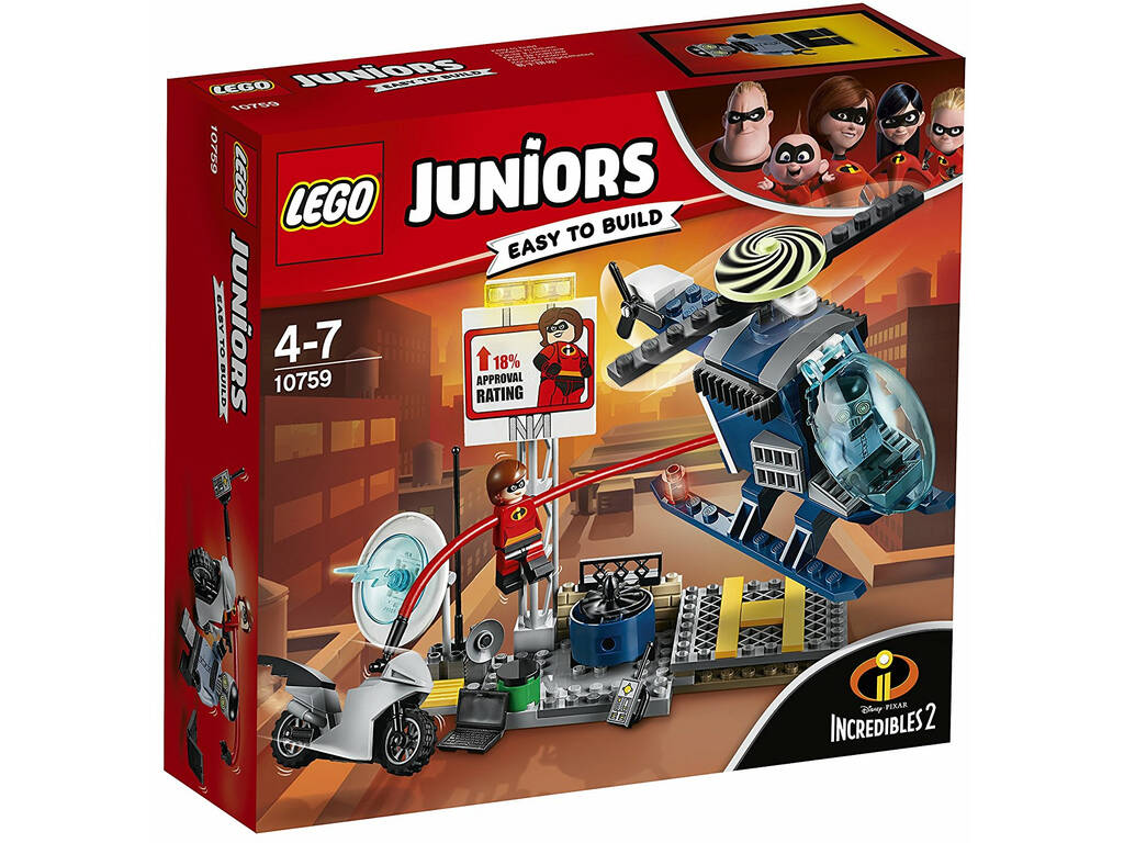 Lego Juniors Los Incríbles 2 Persecución por los Tejados de Elastigirl 10759