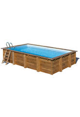 Piscina Rectangular Madera Braga 800x400x146 Cm. Gre 790095