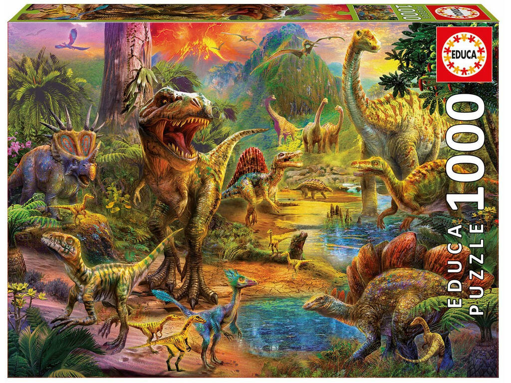 Puzzle 1000 Tierra de Dinosaurios Educa 17655 - Juguetilandia