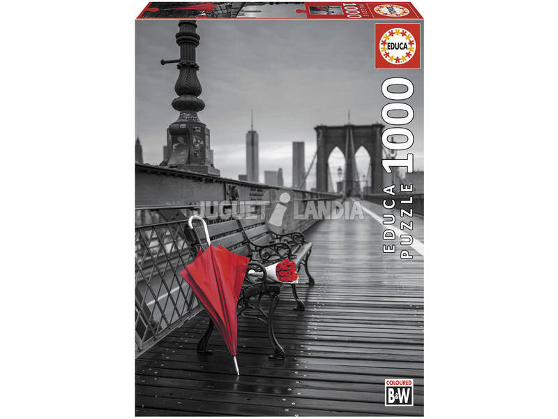 Puzzle 1000 Ombrello Rosso, Ponte di Brooklyn Educa 17691