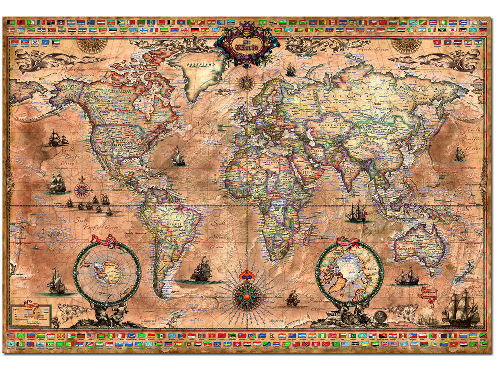 Puzzle 1000 Mapamundi Educa 15159
