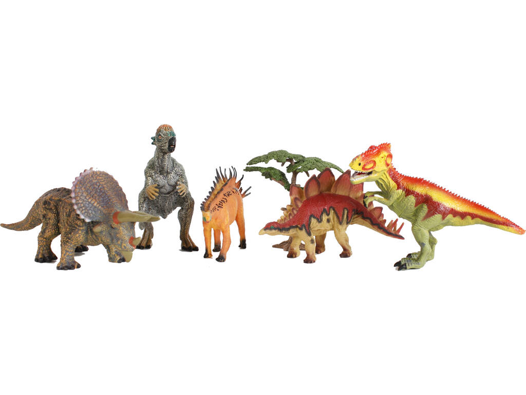 Set 5 Dinosaurios y 1 Árbol