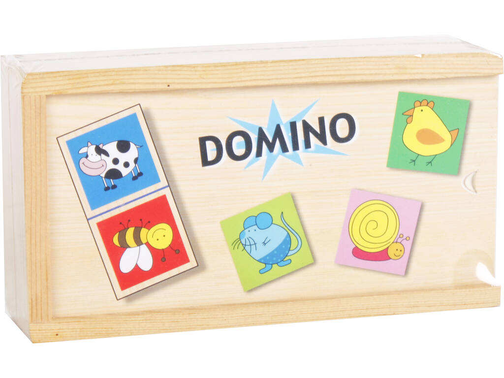 Hölzerne Domino Tabellen Spielzeug Tiere 5x10x19cm