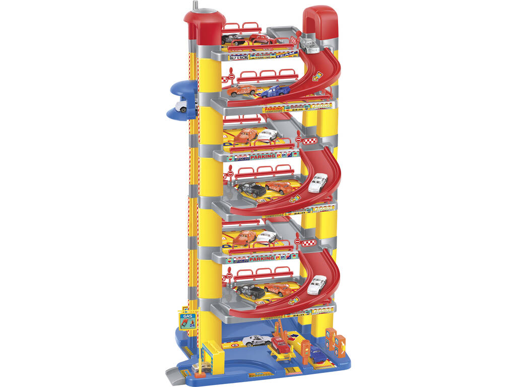 Super Parking XL Con 6 Coches Juguetilandia