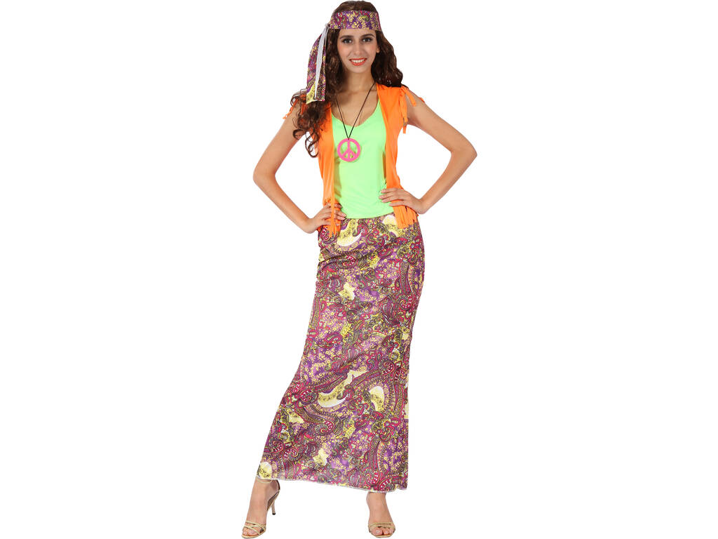 Disfraz Hippie Chica Mujer Talla S