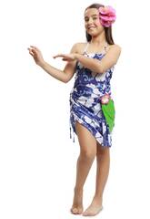 Disfraz Nia L Princesa Hawaiana