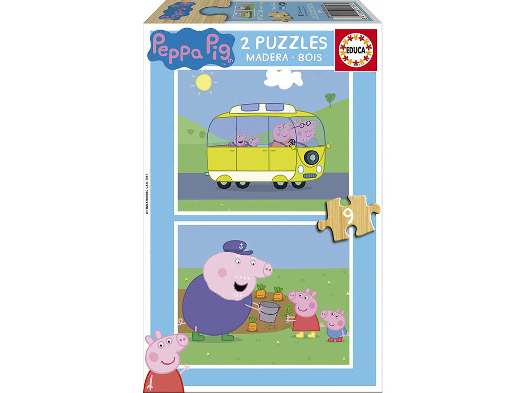 Puzzle 2X9 Peppa Pig 18x15 cm EDUCA 17156