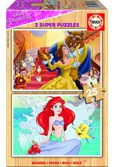 Puzzle 2x25 Princesas Disney 26x18 cm Educa 17164