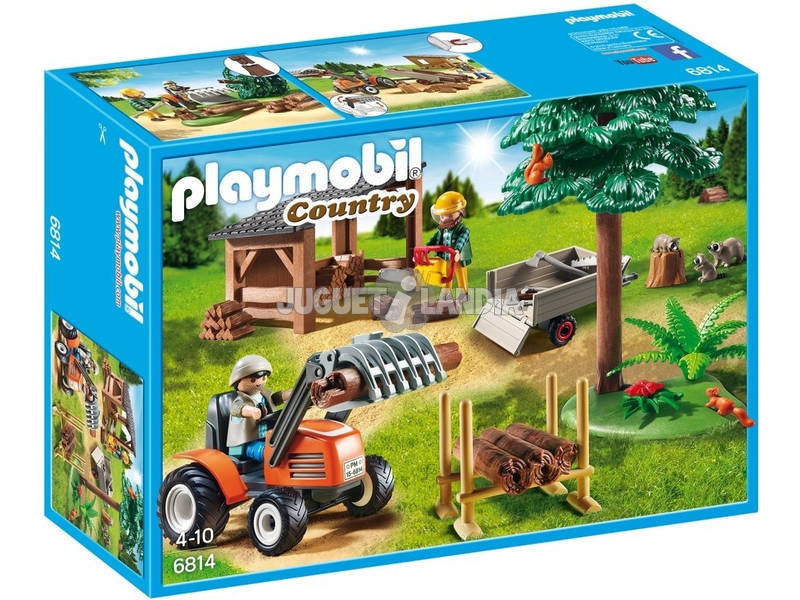 Playmobil Bûcheron Avec Tracteur