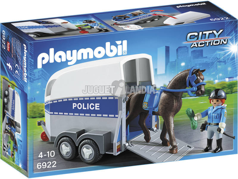 Playmobil Policière avec Cheval et Remorque 6922