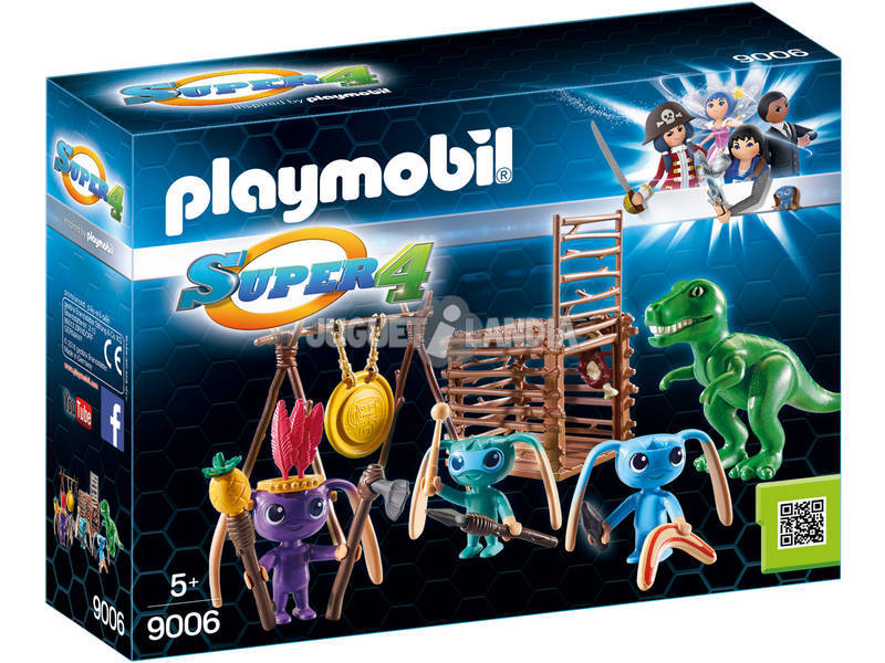 Playmobil Super 4 Guerrieri Alien con trappola per T-Rex 9006