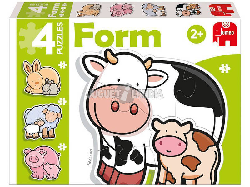  Puzzle Infantil Educativo Form Mucca Baby