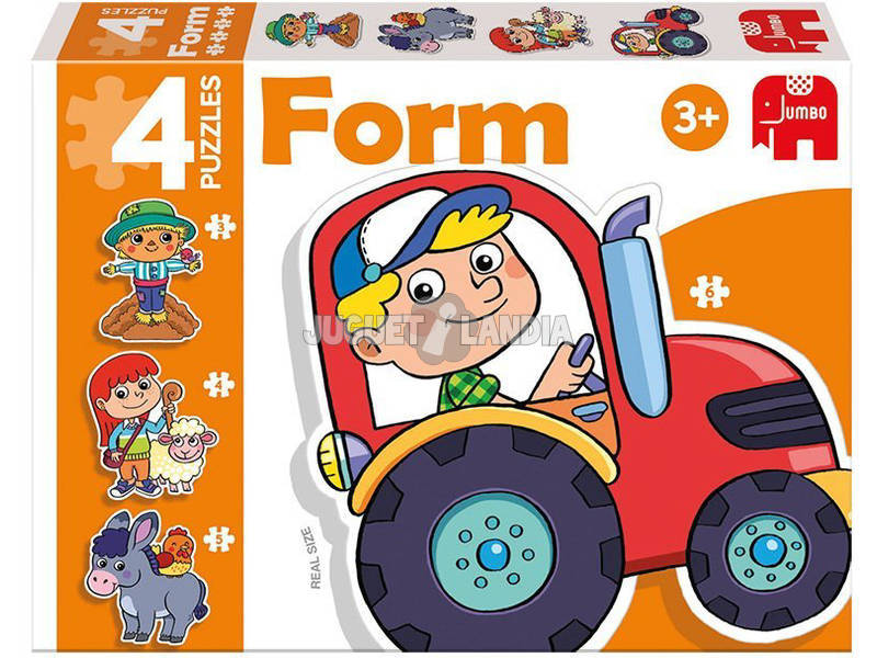 Pädagogisches Puzzle Kinder Form Farm Baby