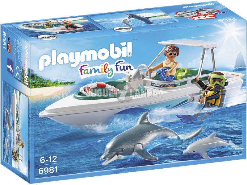  Playmobil Sub con motoscafo e delfini 6981