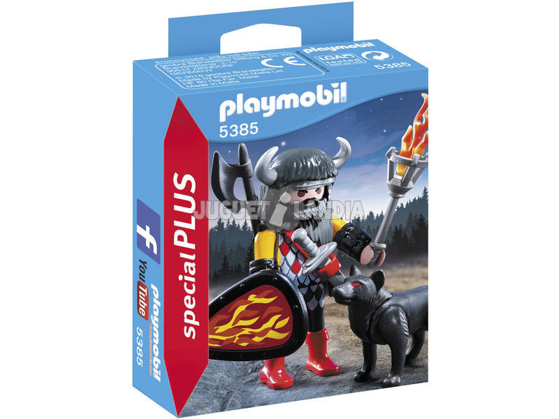 Playmobil Guerrier avec Loup 5385