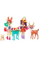 Enchantimals Giardino Incantato Multipack 2 Bambole e 2 cuccioli Mattel FDG01