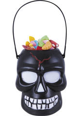 Caveira porta Doces Negra 16 cm. Rubies S7150