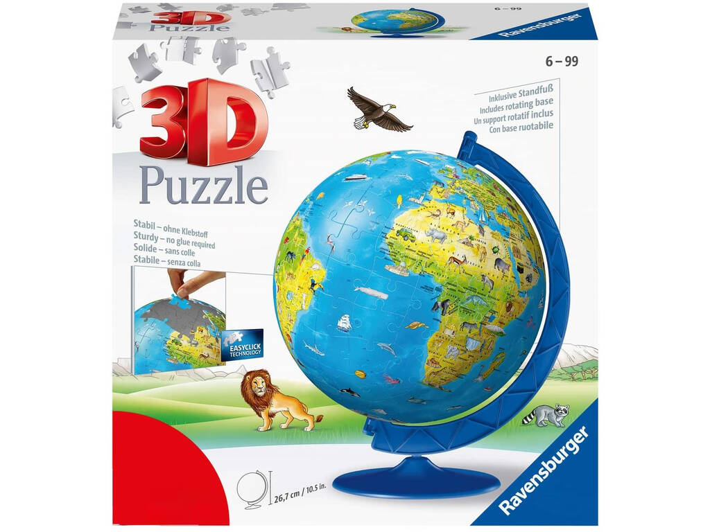Puzzle 3D Mappamondo Infantile Ravensburger 12341