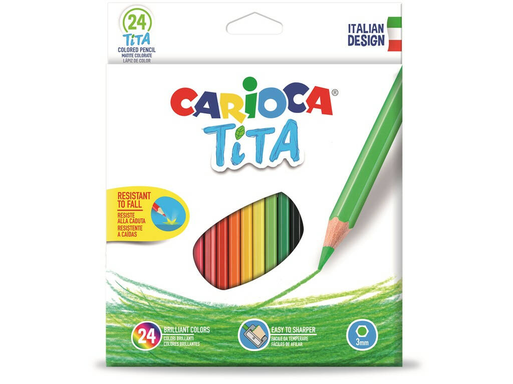 Caixa 24 Lápis Tita Maxi Hexagonal Carioca 42794