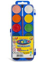 Aquarelles 12 units avec Pinceau Carioca K040