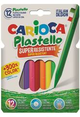 Pastelli a cera Plastello Blister 12 Carioca 42711 