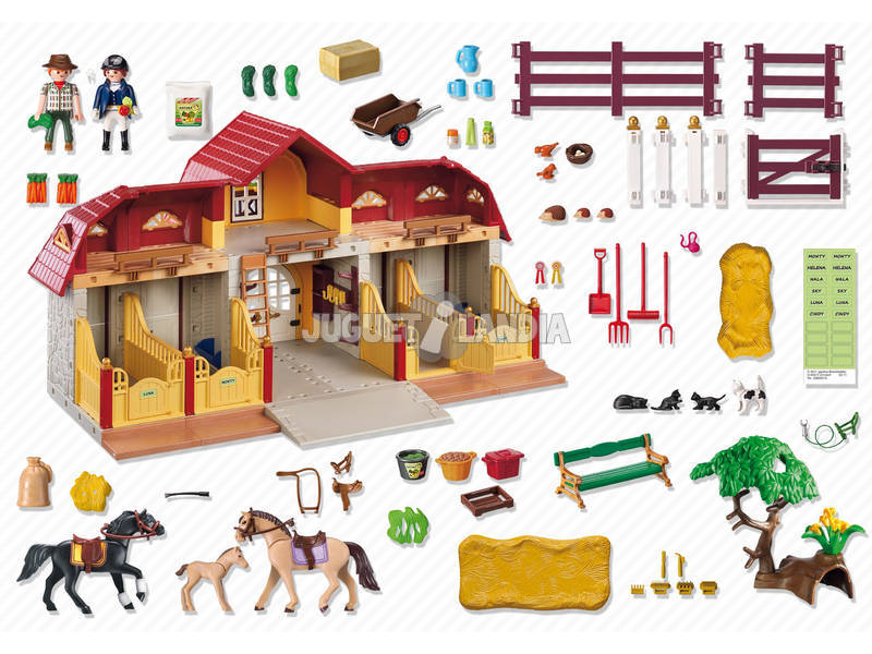 Playmobil Country 6927 PLAYMOBIL Granja De Ponis 194 Piezas, Con