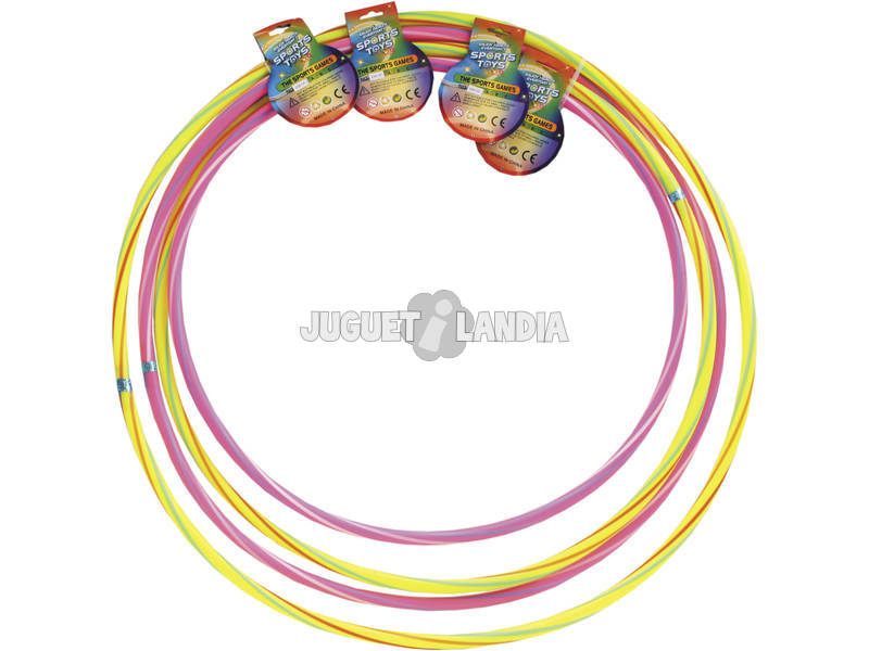 4 Hula Hoops de 66-72-76-82 cm. Colores