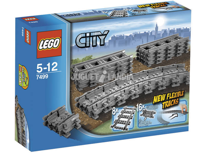 Lego City Rails flexibles et droits