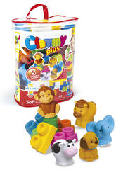 Clemmy Plus Bag 50 Blocos com 5 Personagens Clementoni 17136