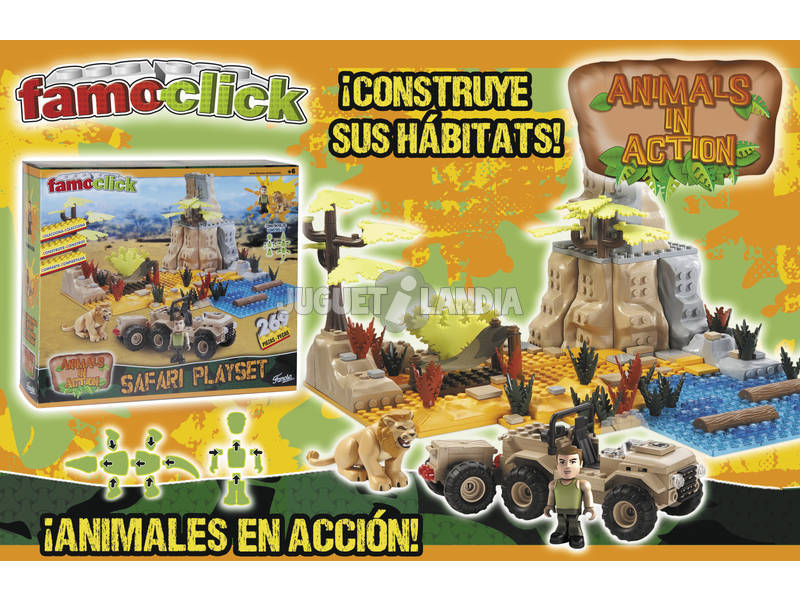 Famo click animaux en action safari set deluxe Famosa 700010629