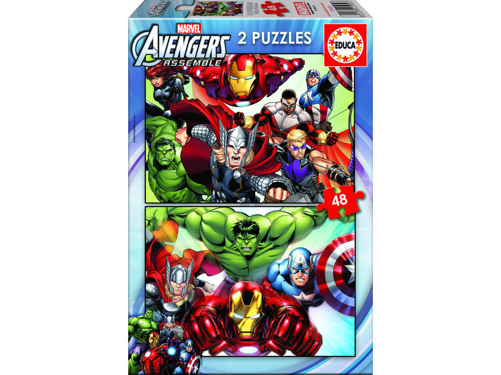 Puzzle 2 X 48 Avengers Educa 15932