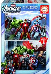 Puzzle 2X100 Avengers Educa 15771