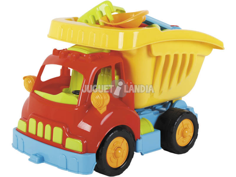 Camião Basculante de Brinquedo com Acessórios Praia 