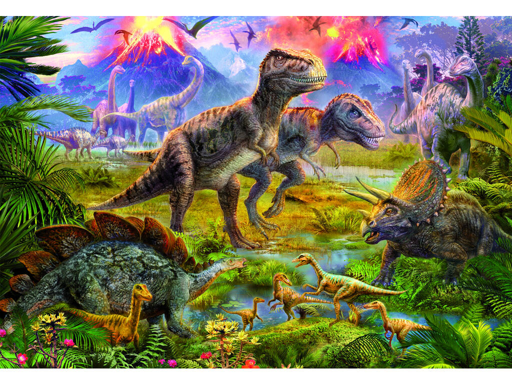 PUZZLE 500 Encuentro de Dinosaurios 34x48 cm EDUCA 15969