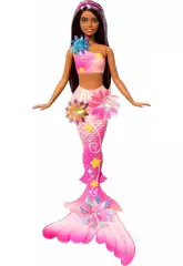 Barbie Flower Magic Mermaid Boneca Sereia Morena