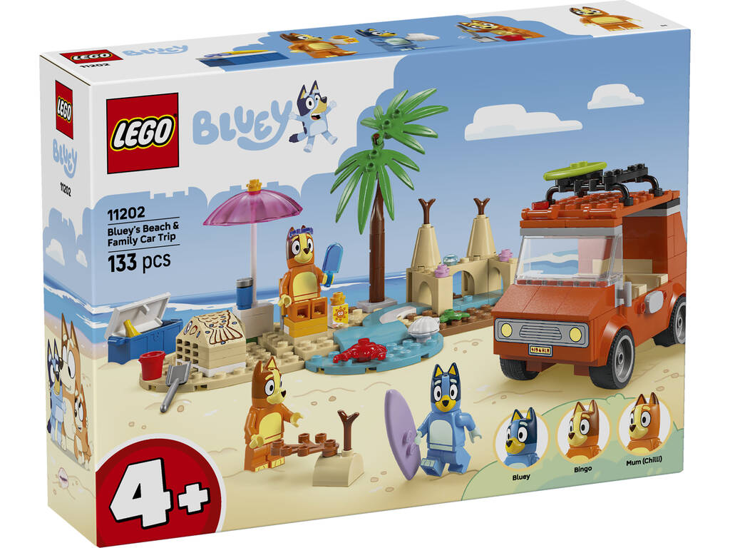 Lego Bluey Excursion familiale à la plage de Bluey