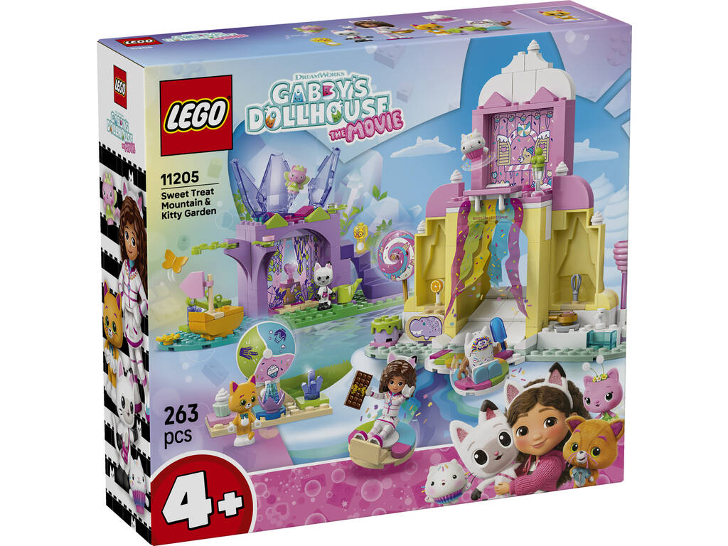 Lego La maison de poupées de Gabby Montagne de bonbons et jardin de chatons
