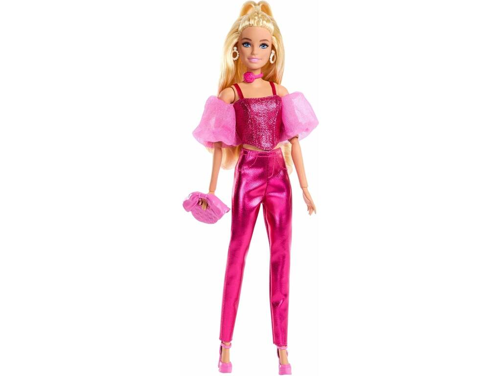 Barbie Deluxe Style Muñeca Conjunto Rosa Brillante