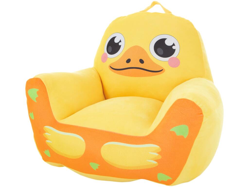 Fauteuil enfant en peluche canard jaune 44 x 50 x 40 cm