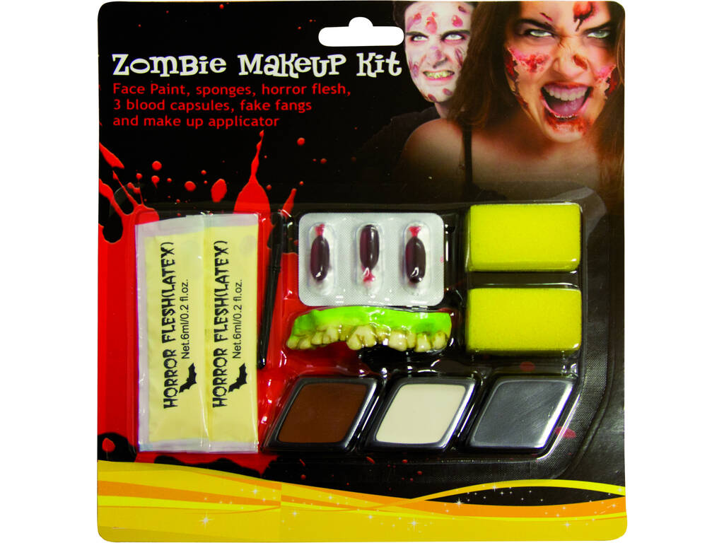 Kit de Maquilhagem Zombie Masculino de Rubies 33668