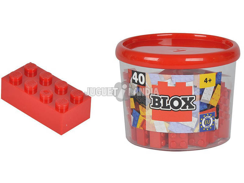 Blox Bote con 40 Bloques Rojos