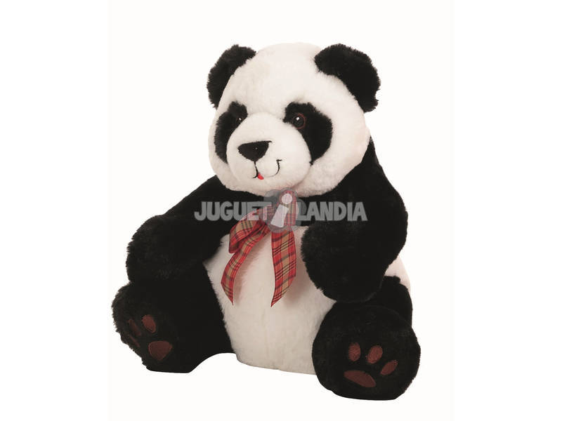 Peluche Ours Panda Noeud Ecossais 35 cm Llopis 10467