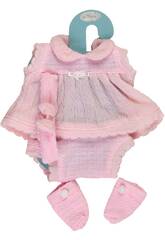 Kleid Puppe Neugeborenes 42 cm. Schaltuch Rosa Berbesa 5100