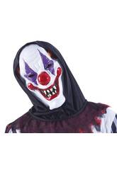 Maske verrckter Clown mit Kapuze Rubies S5136