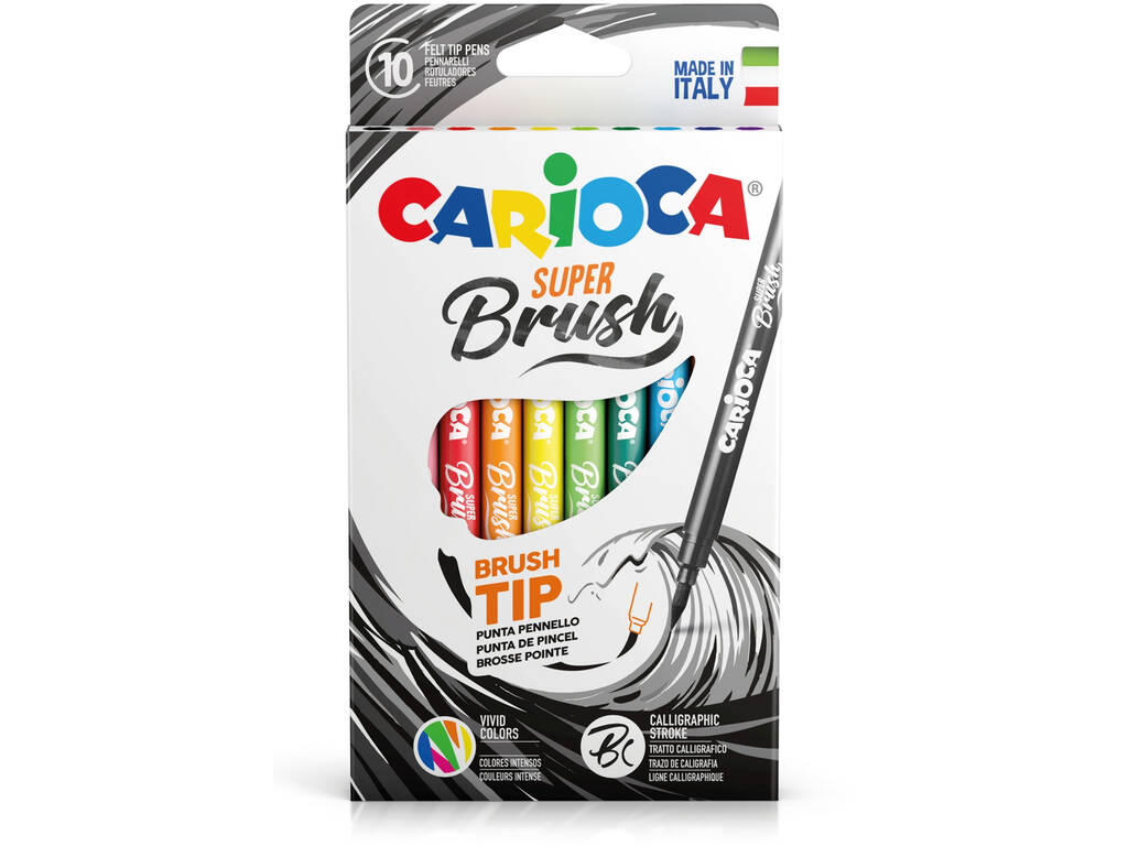 Caja 10 Rotuladores Super Brush Carioca 42937